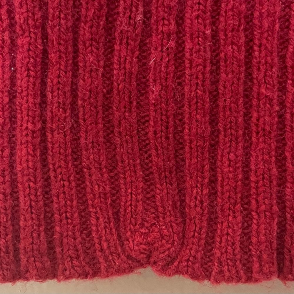 Vintage Ralph Lauren Polo Jeans Sweater Women's Large Red Fair Isle Angora Blend - Picture 10 of 10